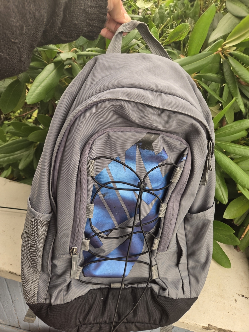 Nike Gray and Blue Men's Casual Backpack GUC